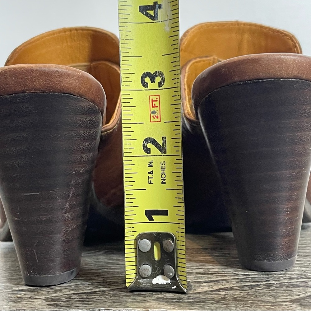 Born Brown Leather Mule Clogs - Picture 14 of 14